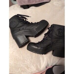 Platform black chuck heels size 8.5